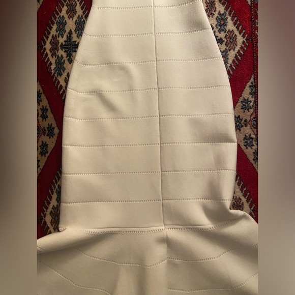 Victoria Beckham Scalloped Strap White Midi Dress Size S - Picture 5 of 9